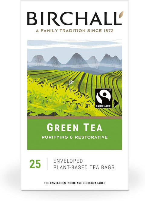 Birchall Green Tea Fairtrade Envelope Tea Bags (25)