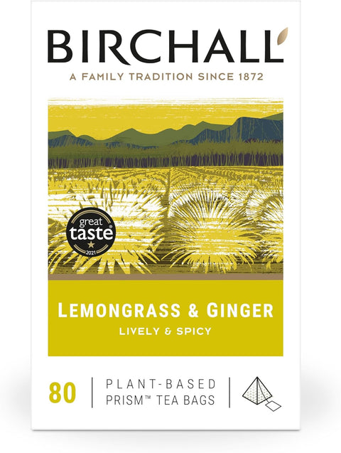 Birchall Lemongrass & Ginger Prism Tea Bags (80)