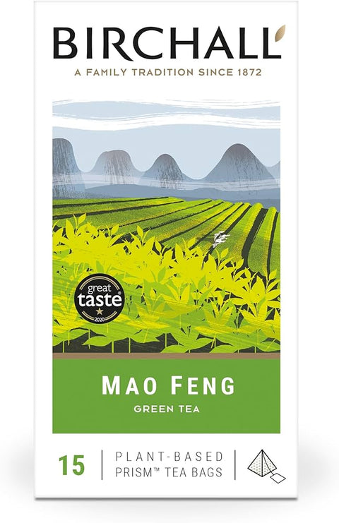 Birchall Mao Feng Green Tea Prism Tea Bags (15)