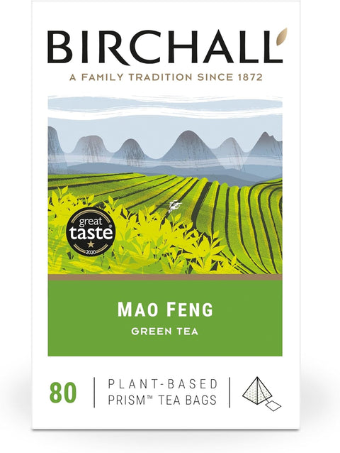 Birchall Mao Feng Green Tea Prism Tea Bags (80)