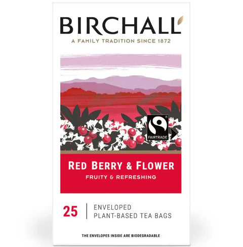Birchall Red Berry & Flower Fairtrade Envelope Tea Bags (25)