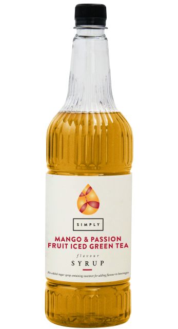 Simply Mango & Passionfruit Iced Green Tea Syrup (1 litre)