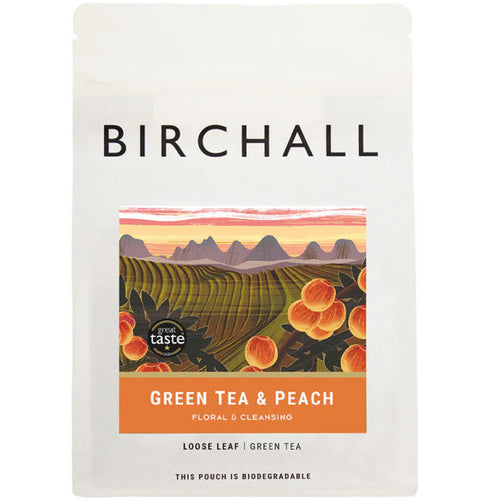 Birchall Green Tea & Peach Loose Leaf Tea (125g)