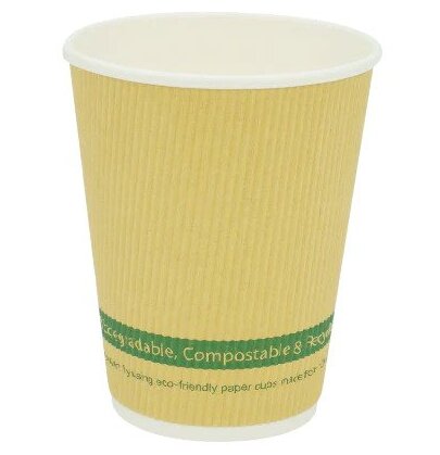16oz Compostable Kraft Ripple Cups (500)