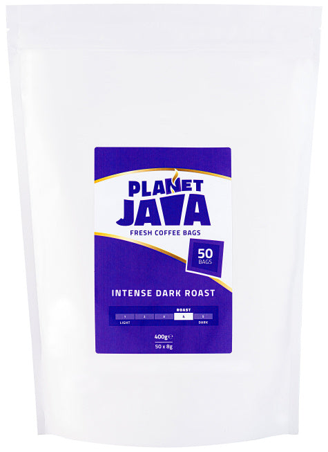 Planet Java Intense Dark Roast Coffee Bags (50 x 8g)