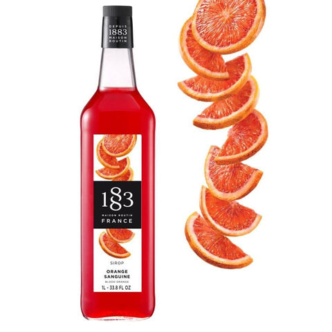 1883 Maison Routin Blood Orange Syrup - 1 Litre (Glass Bottle)