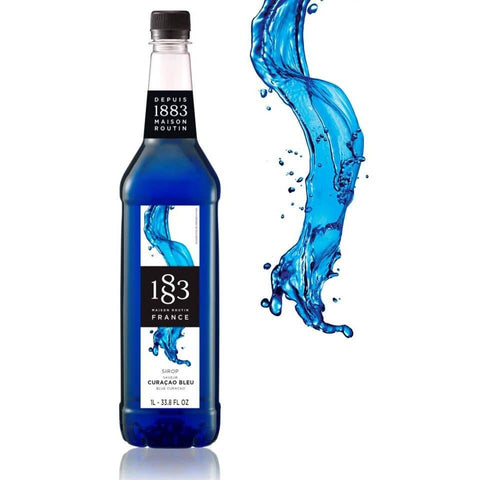 1883 Maison Routin Blue Curacao Syrup - 1 Litre (Plastic Bottle)
