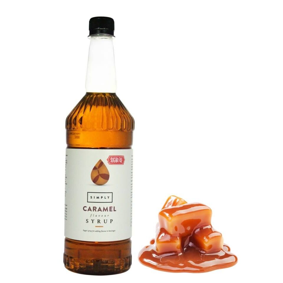 monin caramel syrup sugar free 1ltr and pump