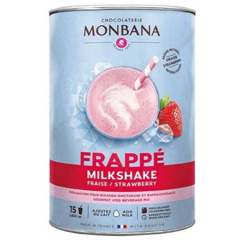 Monbana Strawberry Milkshake / Frappe Powder - 1kg Tin