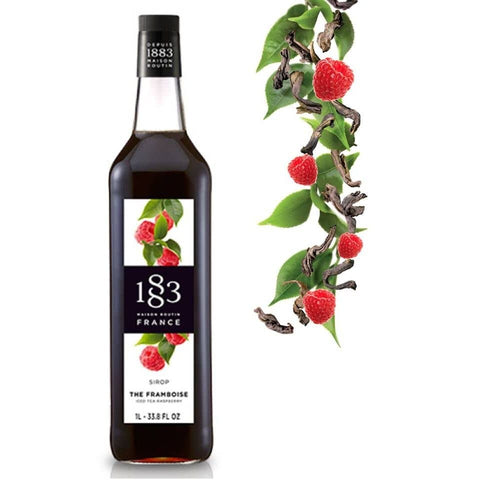 1883 Maison Routin Raspberry Iced Tea Syrup - 1 Litre (Glass Bottle)