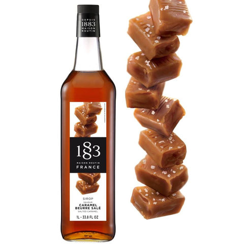 1883 Maison Routin Salted Caramel Syrup - 1 Litre (Glass Bottle)