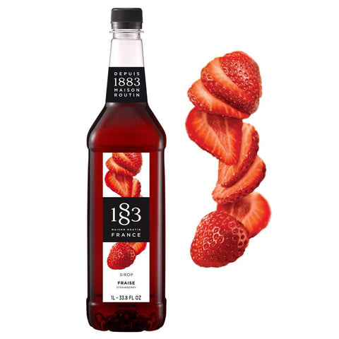 1883 Maison Routin Strawberry Syrup - 1 Litre (Plastic Bottle)