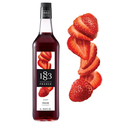 1883 Maison Routin Strawberry Syrup - 1 Litre (Glass Bottle)