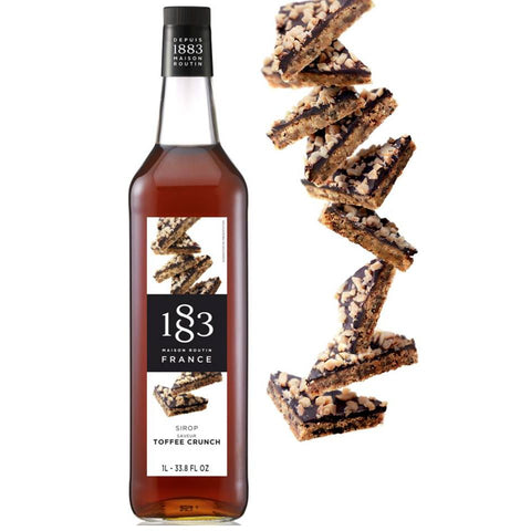 1883 Maison Routin Toffee Crunch Syrup - 1 Litre (Glass Bottle)