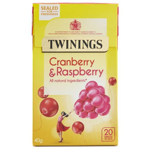 Twinings Cranberry & Raspberry String Tag & Envelope Tea bags (20)
