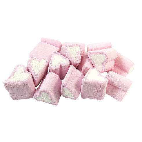 .com : Candy Shop Pink and White Heart Shaped Marshmallows, Halal  Candy - 2.2 lb. Bag : Grocery & Gourmet Food