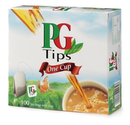 PG Tips Tea Bag  Individual Envelope String & Tag