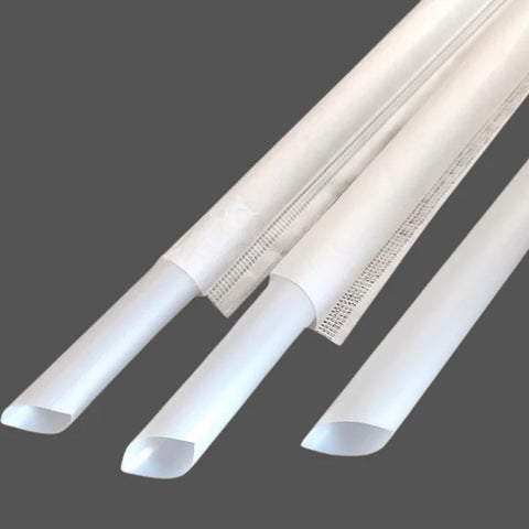 Bamboo Fibre Bubble Tea Straws - Individually Wrapped (125)