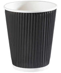 12oz Black Ripple Cups