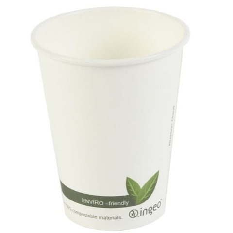 12oz Compostable White PLA Cups