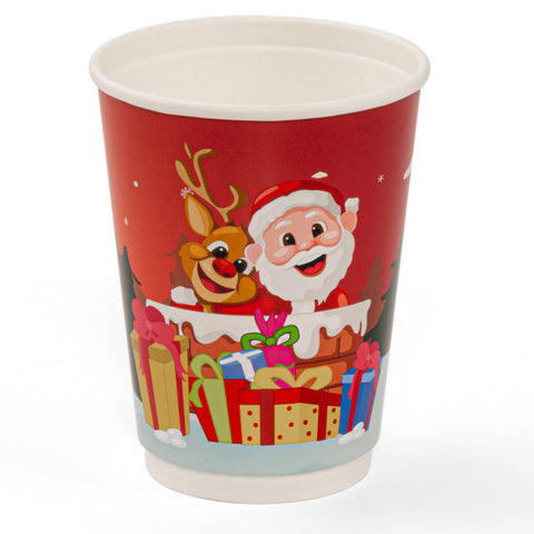 12oz Double Wall Red Xmas Cups