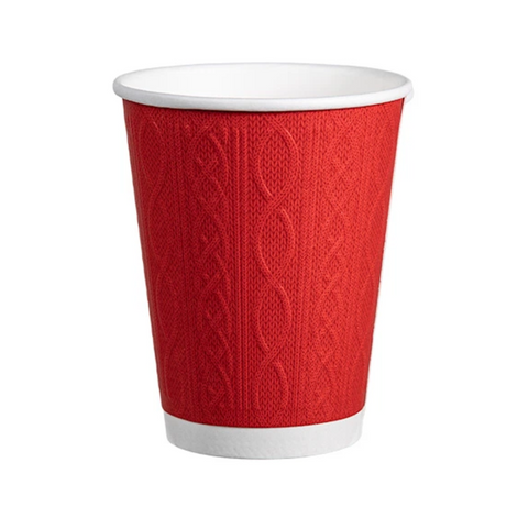 12oz Double Wall Xmas Jumper Cups (500) PE Lined