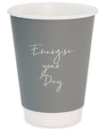 12oz Grey Signature Double Wall Cups