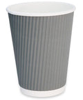 12oz Grey Signature Ripple Cups