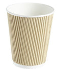 12oz Kraft Ripple Cups