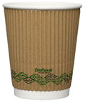 12oz Leafware Kraft Ripple Cups