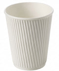 12oz Triple Wall White Ripple Disposable Cups