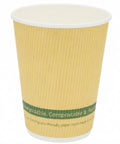16oz Compostable Kraft Ripple Cups