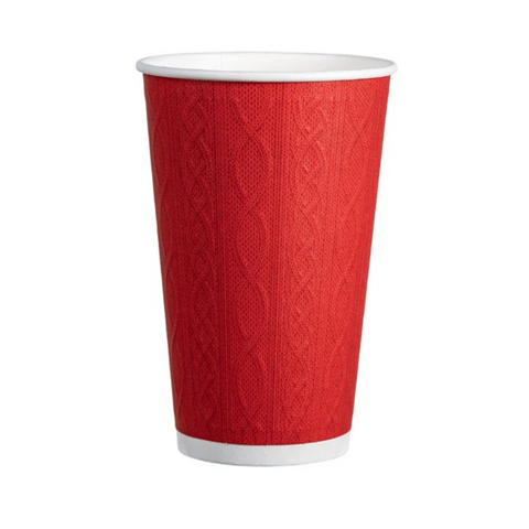 16oz Double Wall Xmas Jumper Cups (500) PE Lined