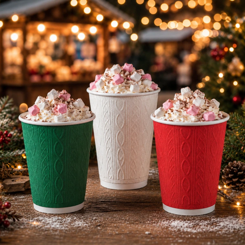 16oz Double Wall Xmas Jumper Cups (500) PE Lined 4