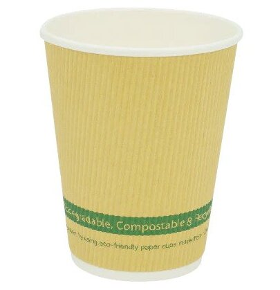 16oz Kraft Ripple Compostable Cups