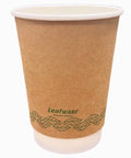 16oz Leafware Kraft Double Wall Cups