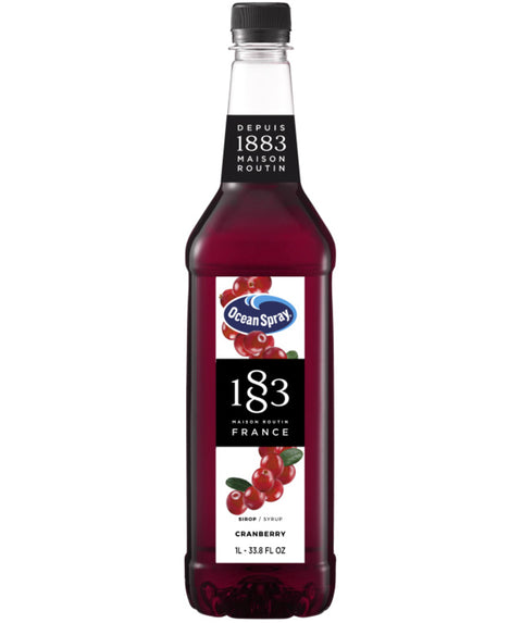 1883 Maison Routin Ocean Spray Cranberry Syrup - 1 Litre (Plastic Bottle)