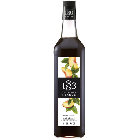 1883 Maison Routin Peach Iced Tea Syrup - 1 Litre (Glass Bottle)