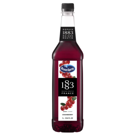 1883 Maison Routin Ocean Spray Cranberry Syrup - 1 Litre (Plastic Bottle)