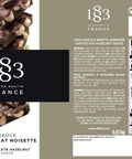 183 Maison Routin France chocolate hazelnut sauce label with product image and nutrition facts.