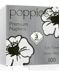 3 Ply Napkin - White 40x40cm 8 Fold