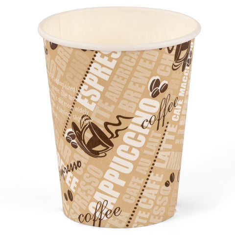8oz Aroma Design Single Wall Paper Cups (100)