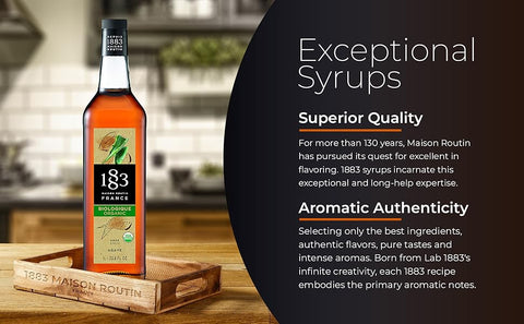 1883 Maison Routin Agave Organic Syrup - 1 Litre (Glass Bottle)