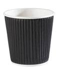4oz Black Ripple Takeaway Cups