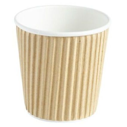 4oz Kraft Ripple Disposable Cups | 500 | A1 Coffee