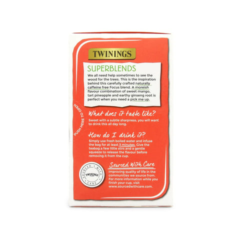 Twinings Superblend Focus Envelope Tea Bags (20)
