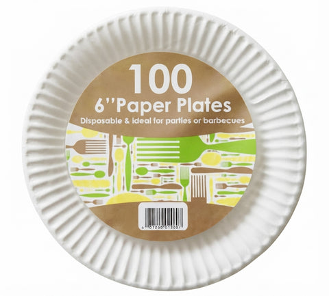 6" Disposable Paper Plates
