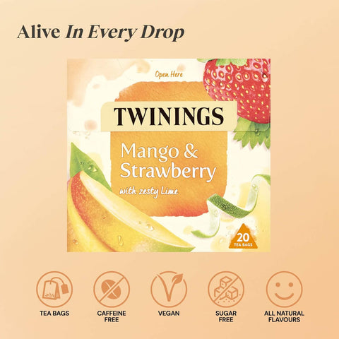 Twinings Mango & Strawberry Tea Bags (20)