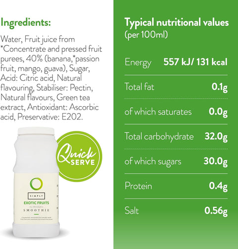 Simply Exotic Fruits Smoothie 1 Litre