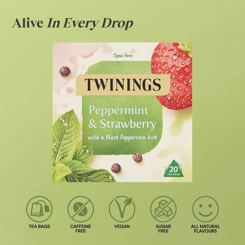 Twinings Peppermint & Strawberry Tea Bags (20)